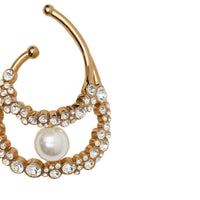 Manchette d'oreille à cristaux - Light Gold & Crystal