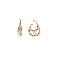Manchette d'oreille à cristaux - Light Gold & Crystal