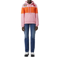 Sweat-shirt à capuche oversize en coton avec logos - Candy Pink