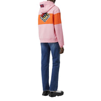 Sweat-shirt à capuche oversize en coton avec logos - Candy Pink