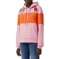 Sweat-shirt à capuche oversize en coton avec logos - Candy Pink