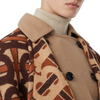 Cape en laine mérinos et cachemire tissés jacquard - Dark Mocha