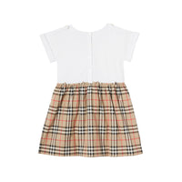 Robe en coton avec Vintage Check - White
