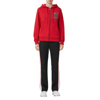 Pantalon tailleur en jersey avec bandes en filet - Black