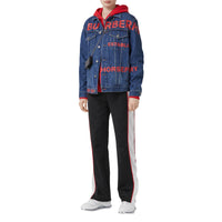 Pantalon tailleur en jersey avec bandes en filet - Black