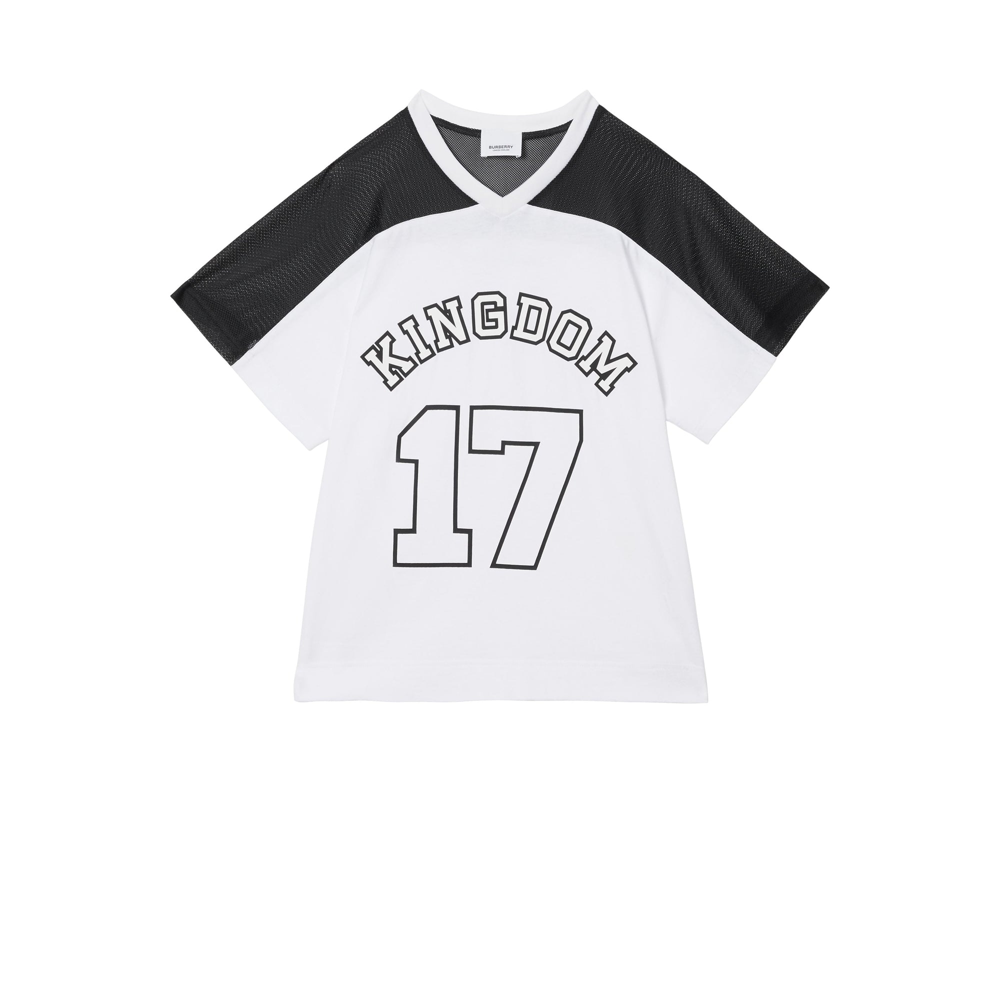 T-shirt en coton Kingdom avec panneau en mesh - Black