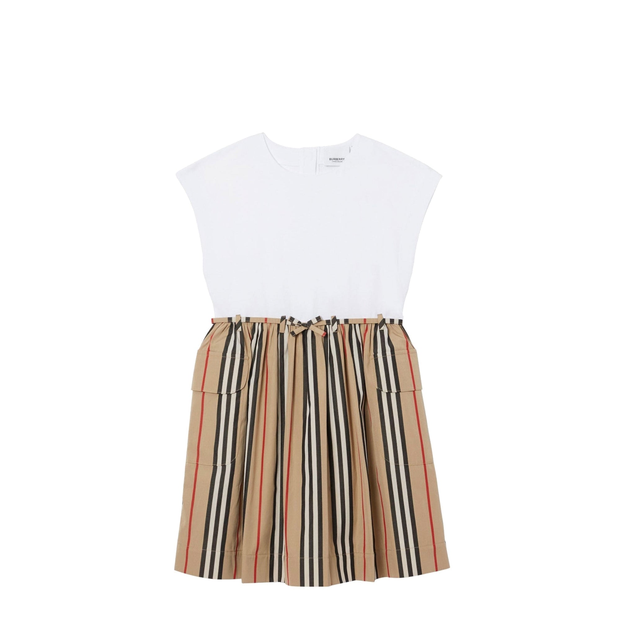 Robe en coton à rayures iconiques - Archive Beige