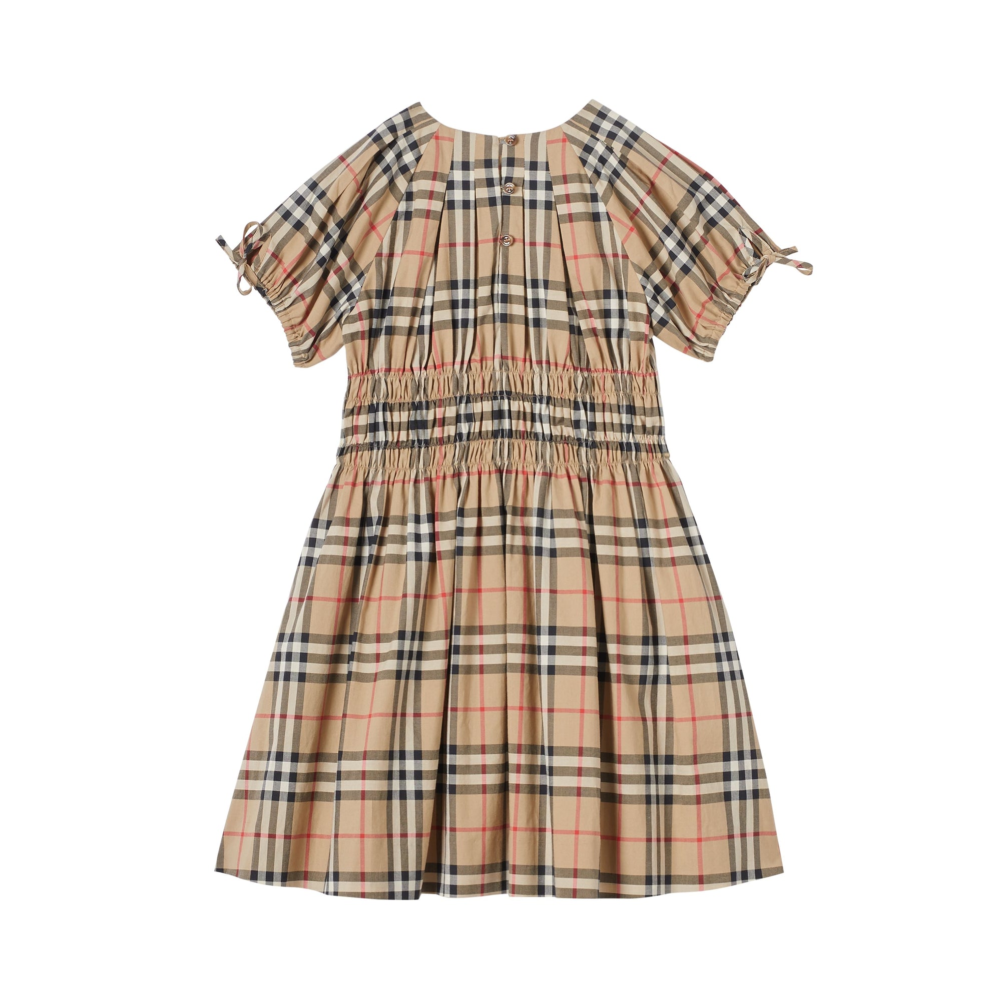 Robe en coton Vintage Check avec panneau ruché - Archive Beige Check
