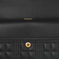 Portefeuille continental matelassé en cuir - Black