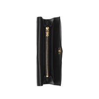 Portefeuille continental matelassé en cuir - Black