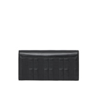 Portefeuille continental matelassé en cuir - Black