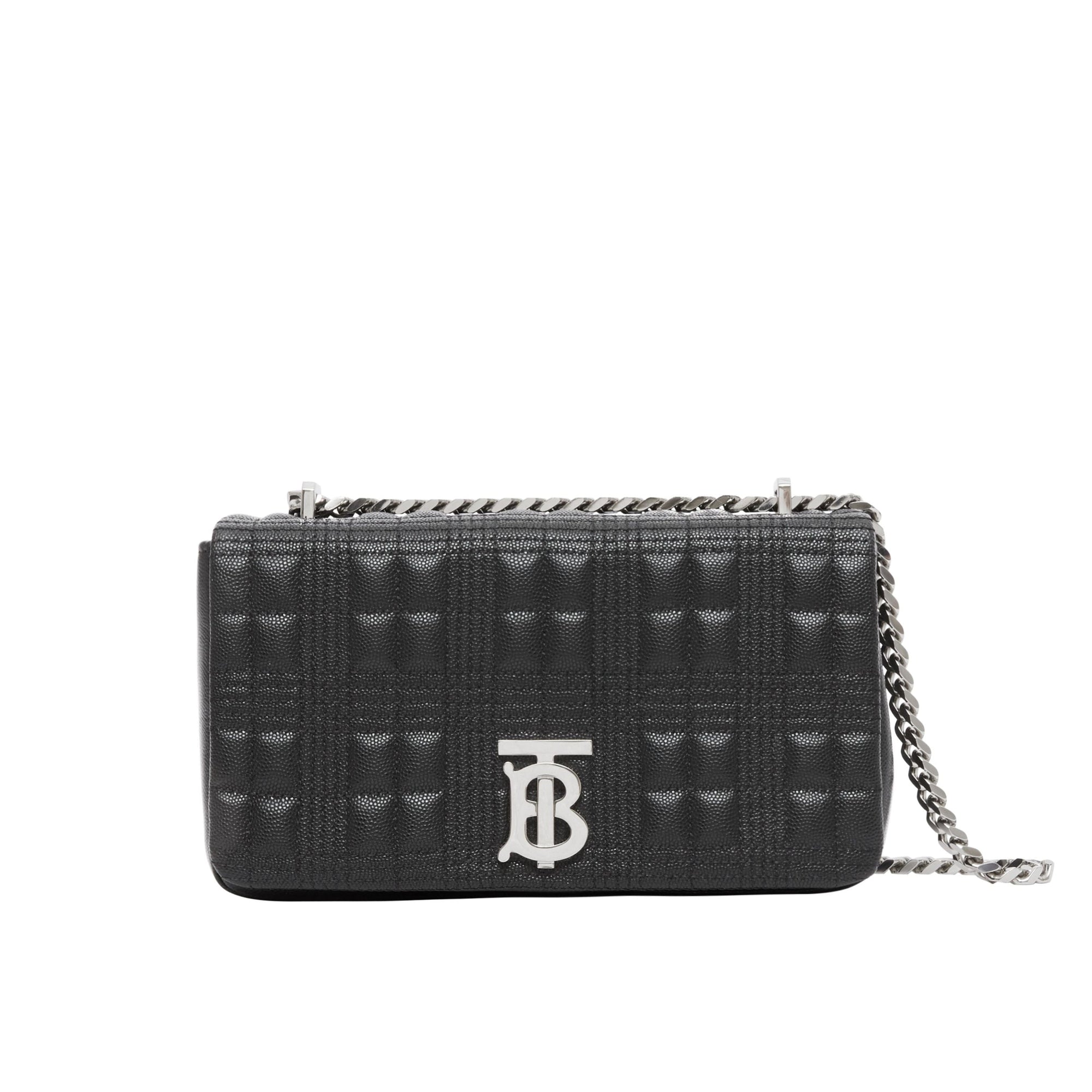Petit sac Lola matelassé en cuir grainé - Black