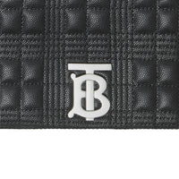 Petit sac Lola matelassé en cuir grainé - Black