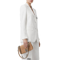 Petit sac Lola matelassé en cuir grainé - Camel