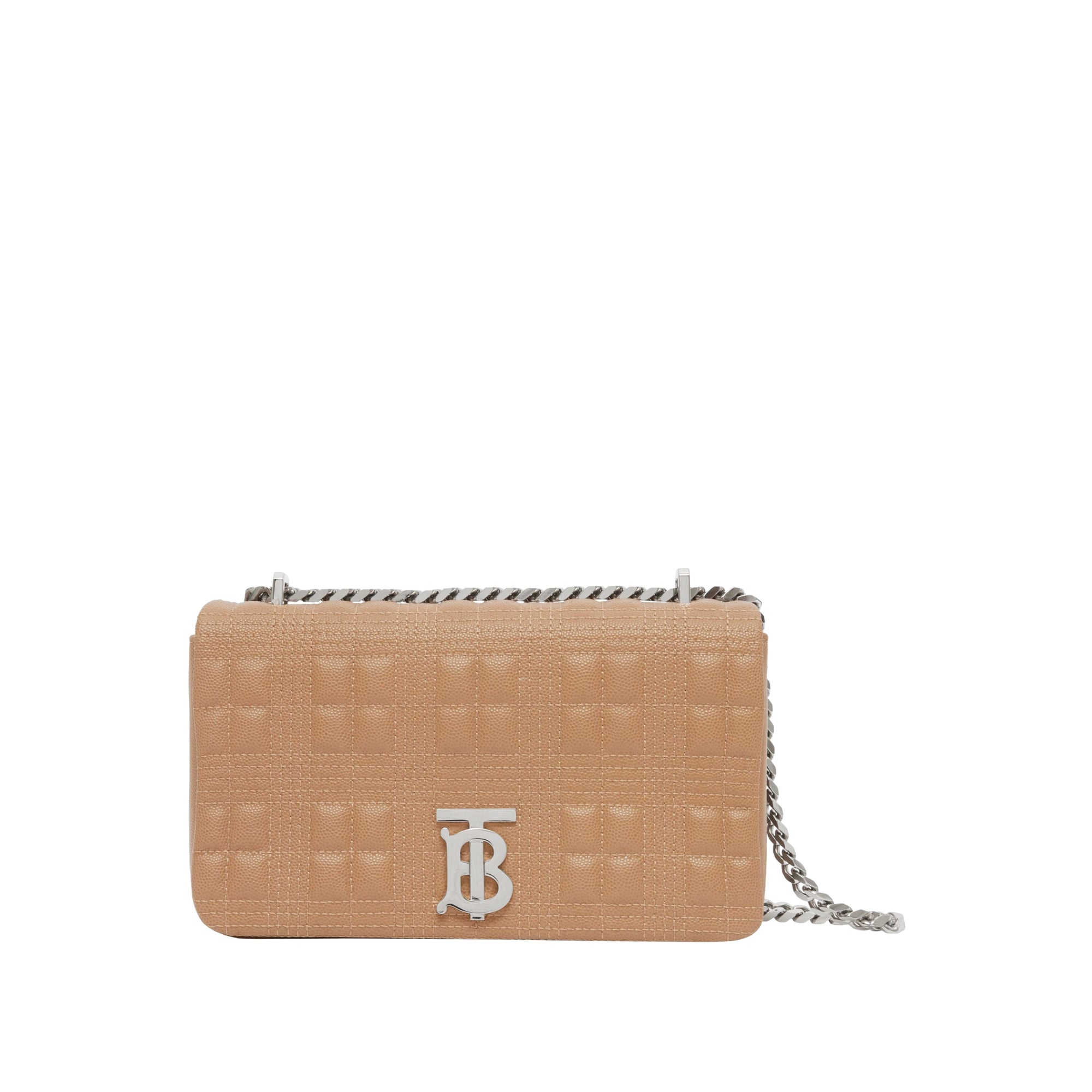 Petit sac Lola matelassé en cuir grainé - Camel