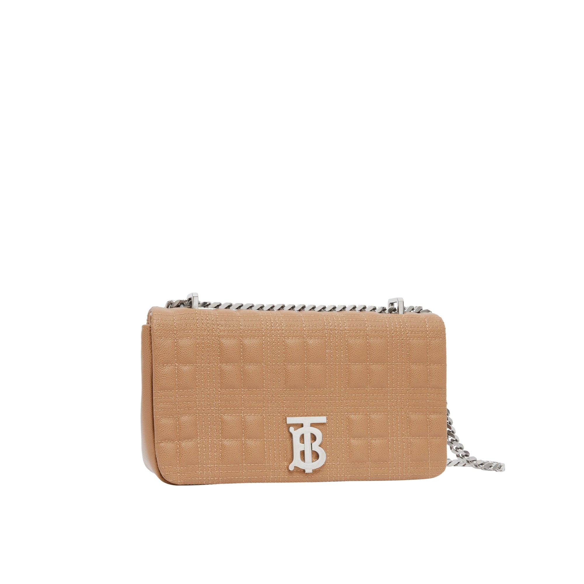 Petit sac Lola matelassé en cuir grainé - Camel