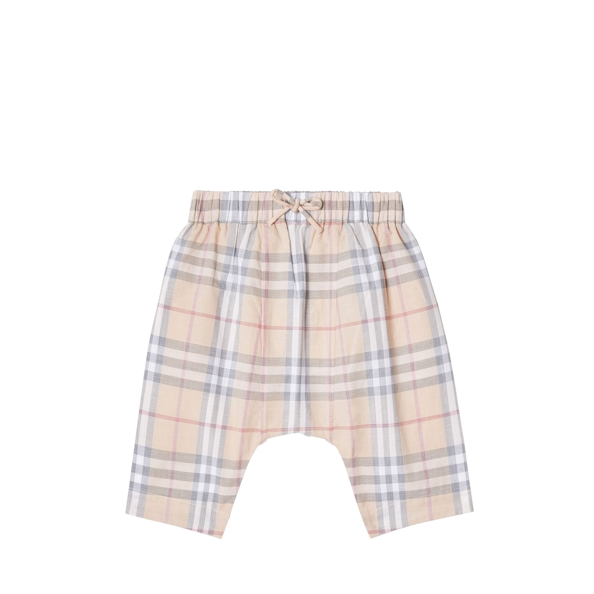 Pantalon sarouel en coton à motif Vintage Check - Pale Stone Check