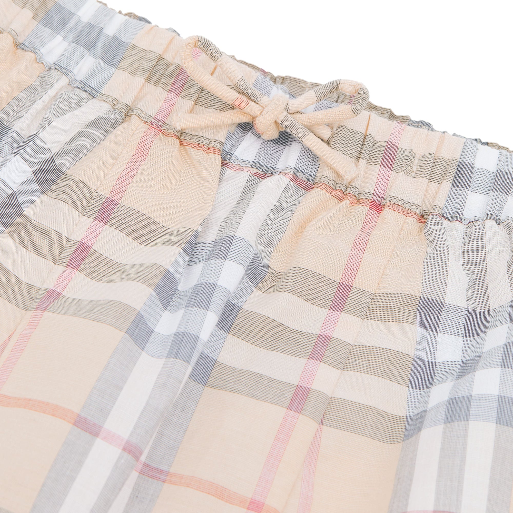 Pantalon sarouel en coton à motif Vintage Check - Pale Stone Check