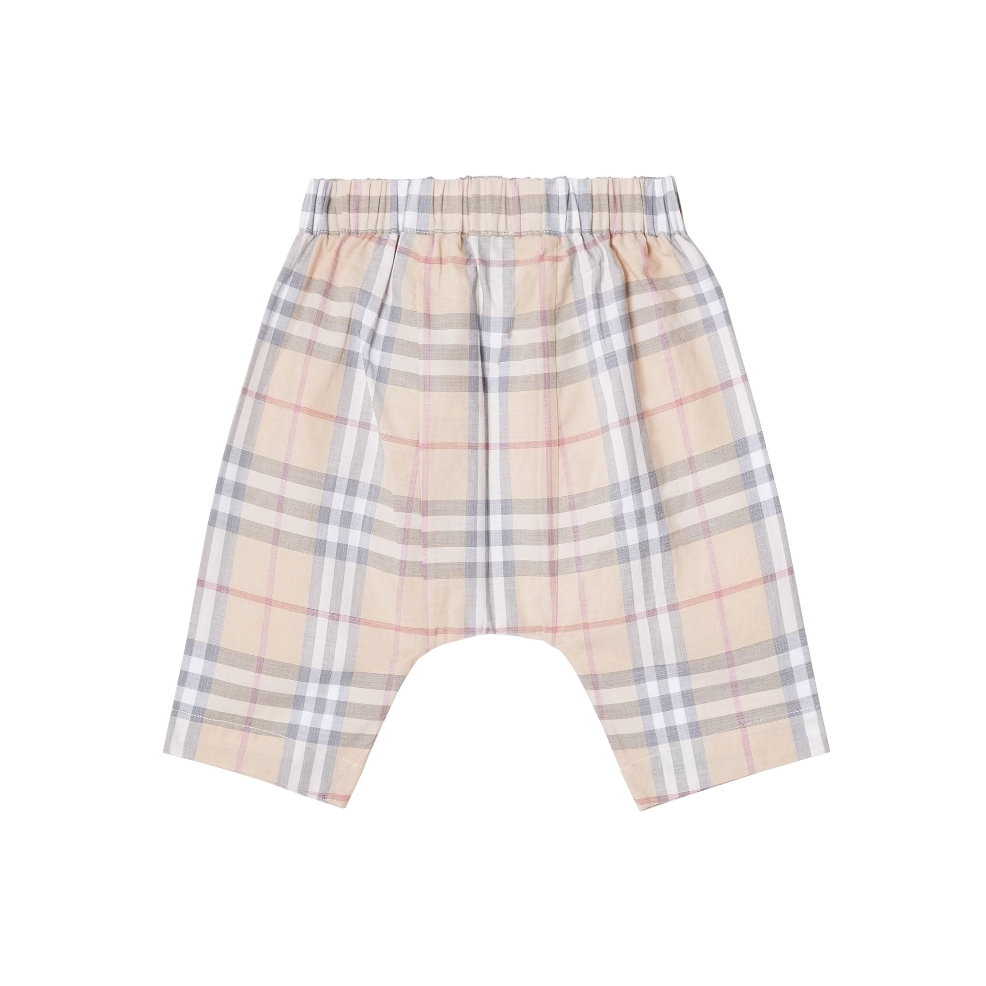 Pantalon sarouel en coton à motif Vintage Check - Pale Stone Check
