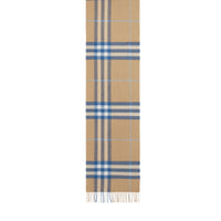 Écharpe classique en cachemire Check - Arc Beige & Inky Blue