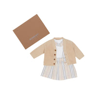 Coffret cadeau trois pièces pour bébé en coton - Pale Warm