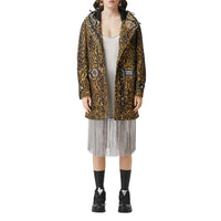 Parka en sergé de nylon à imprimé animalier - Honey