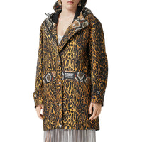 Parka en sergé de nylon à imprimé animalier - Honey