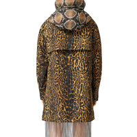 Parka en sergé de nylon à imprimé animalier - Honey