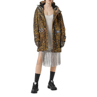 Parka en sergé de nylon à imprimé animalier - Honey