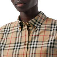 Chemise à col boutonné en coton Vintage Check - Archive Beige Check