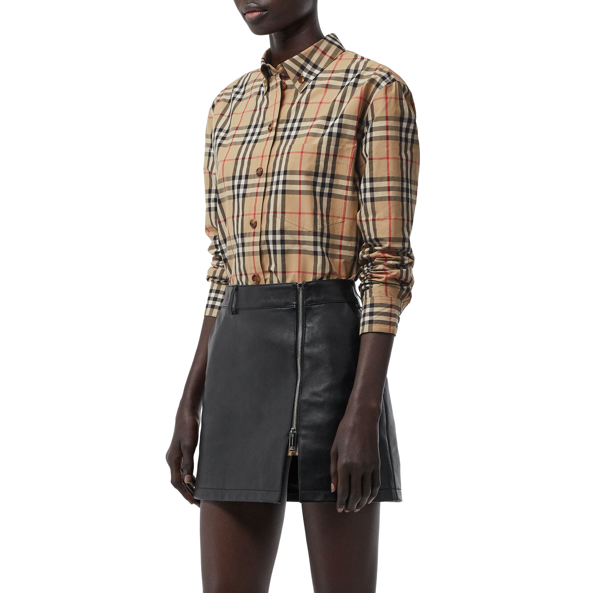 Chemise à col boutonné en coton Vintage Check - Archive Beige Check