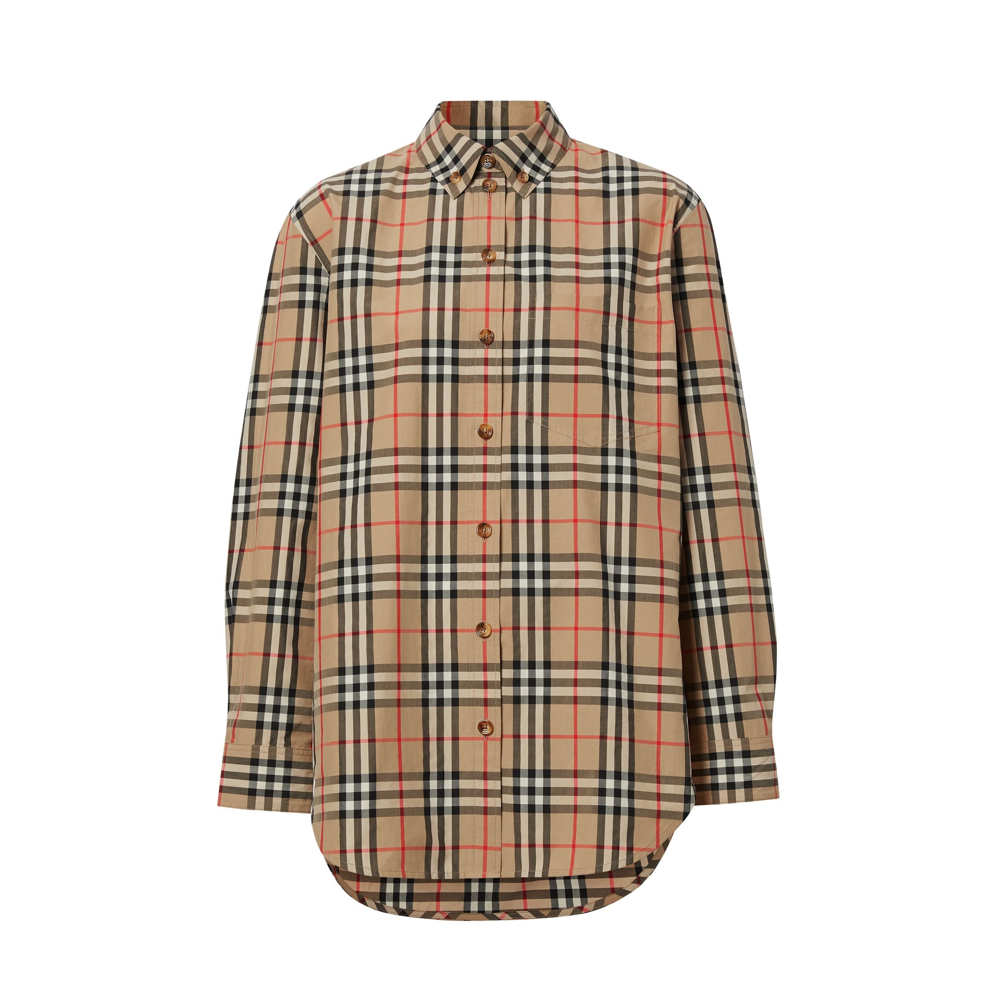 Chemise à col boutonné en coton Vintage Check - Archive Beige Check