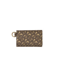 Petit portefeuille à rabat à motif monogramme - Bridle Brown
