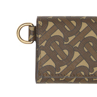 Petit portefeuille à rabat à motif monogramme - Bridle Brown