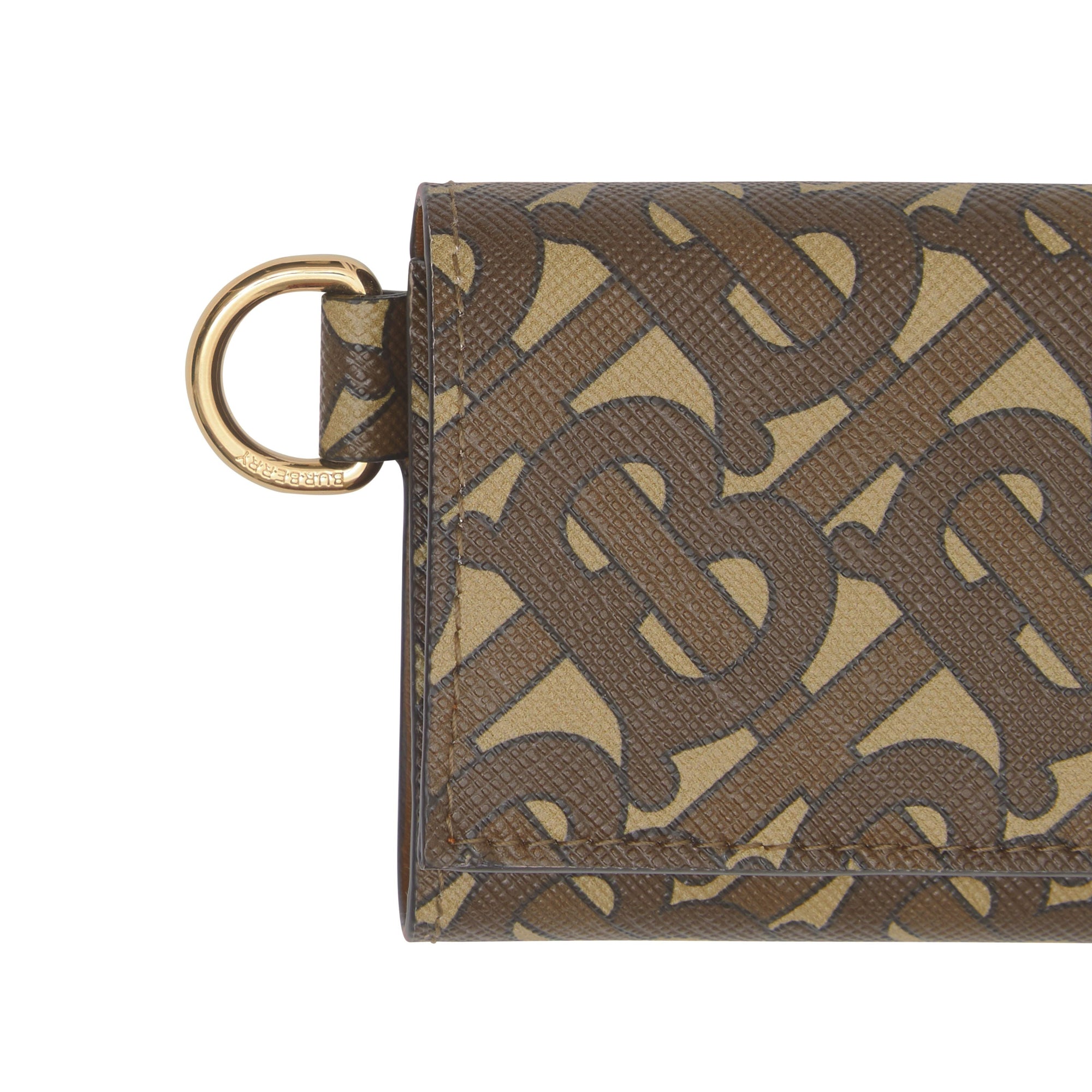 Petit portefeuille à rabat à motif monogramme - Bridle Brown