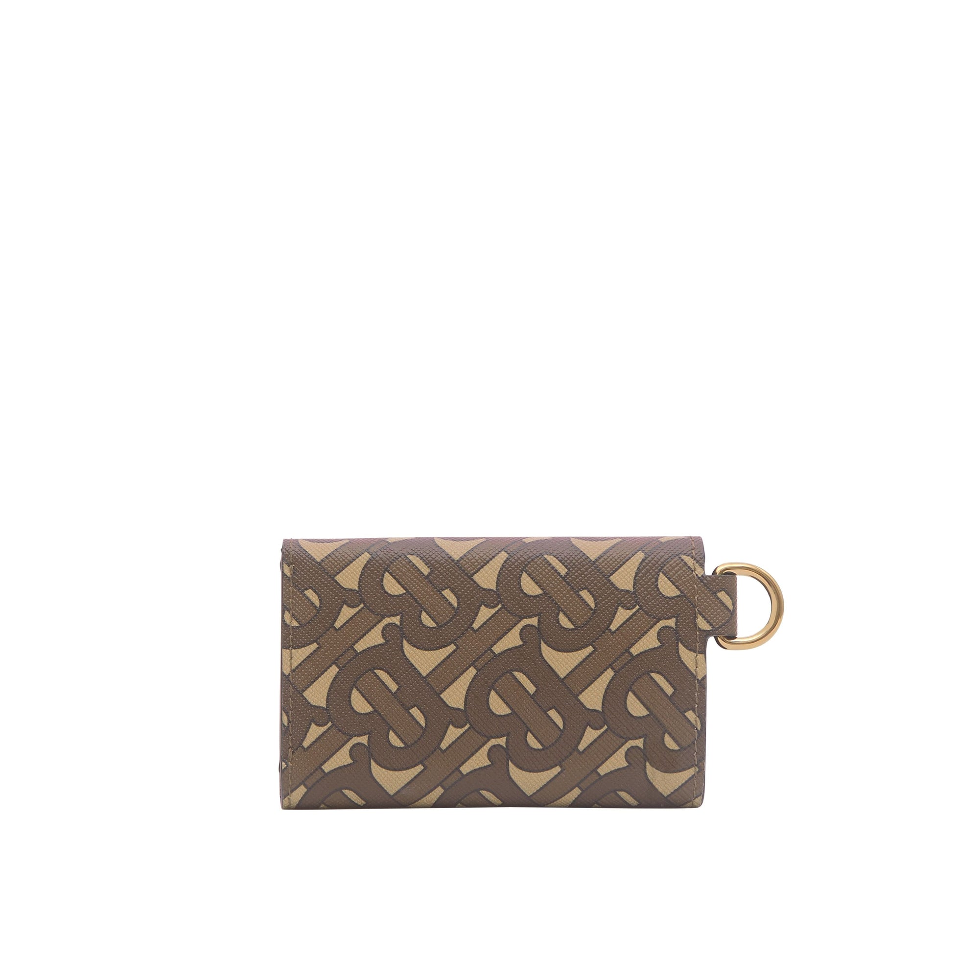 Petit portefeuille à rabat à motif monogramme - Bridle Brown