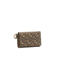 Petit portefeuille à rabat à motif monogramme - Bridle Brown