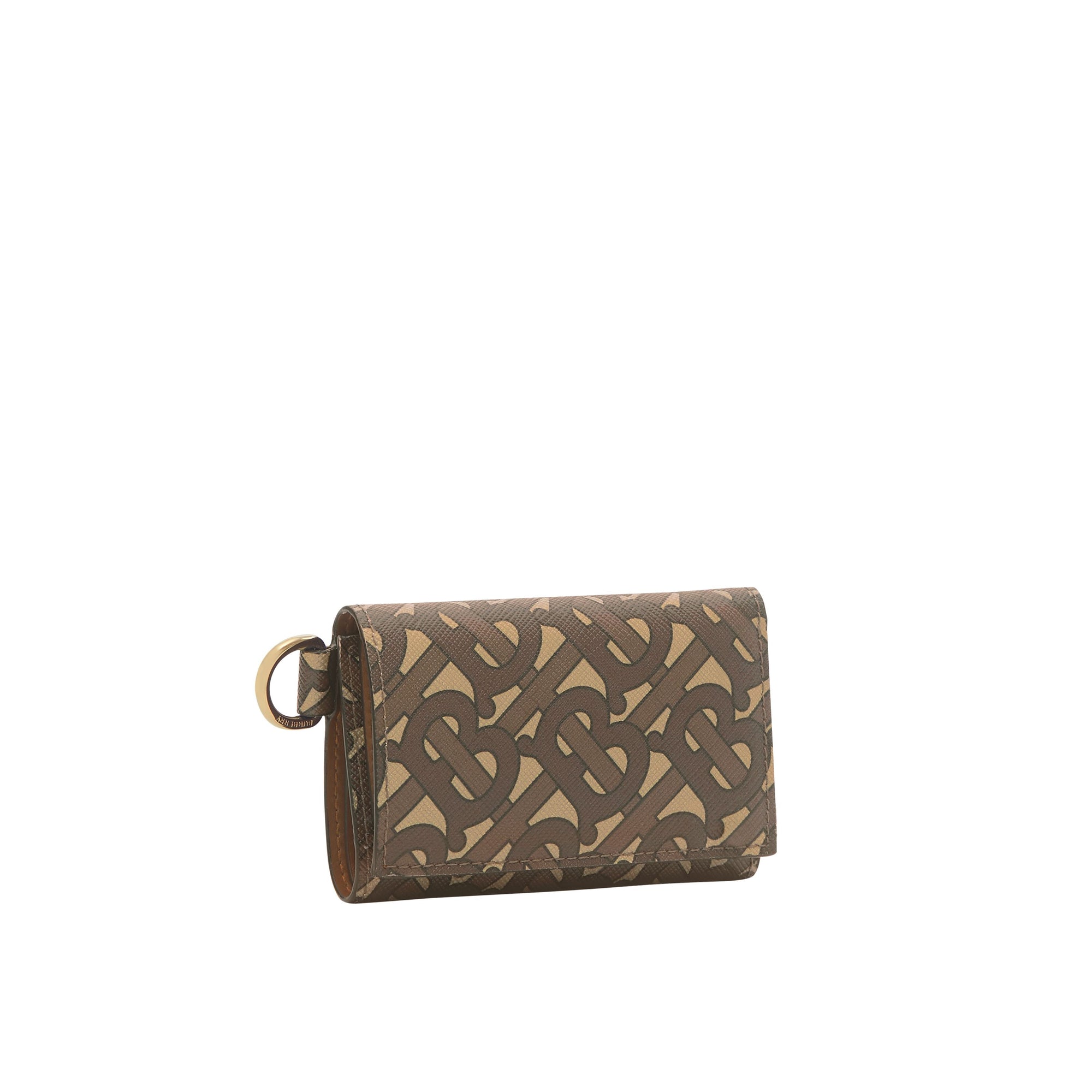 Petit portefeuille à rabat à motif monogramme - Bridle Brown