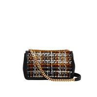 Petit sac Lola en tweed et cuir d'agneau - Black
