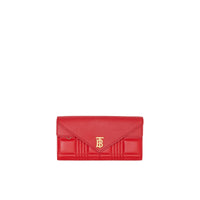 Portefeuille matelassé en cuir - Bright Red