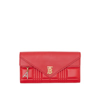 Portefeuille matelassé en cuir - Bright Red