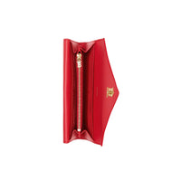 Portefeuille matelassé en cuir - Bright Red