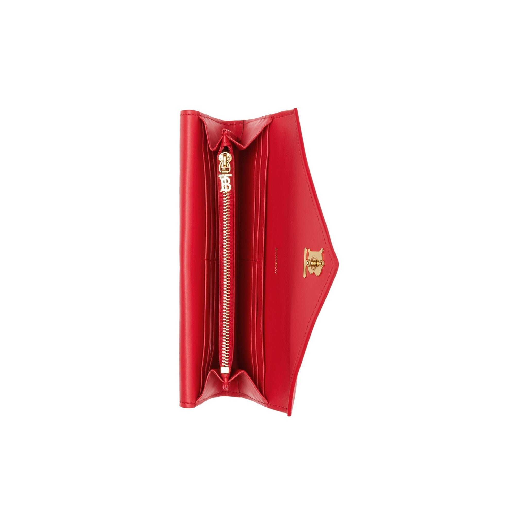 Portefeuille matelassé en cuir - Bright Red