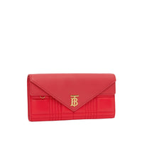 Portefeuille matelassé en cuir - Bright Red
