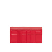 Portefeuille matelassé en cuir - Bright Red