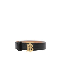 Ceinture en cuir Monogram fine - Black & Light Gold