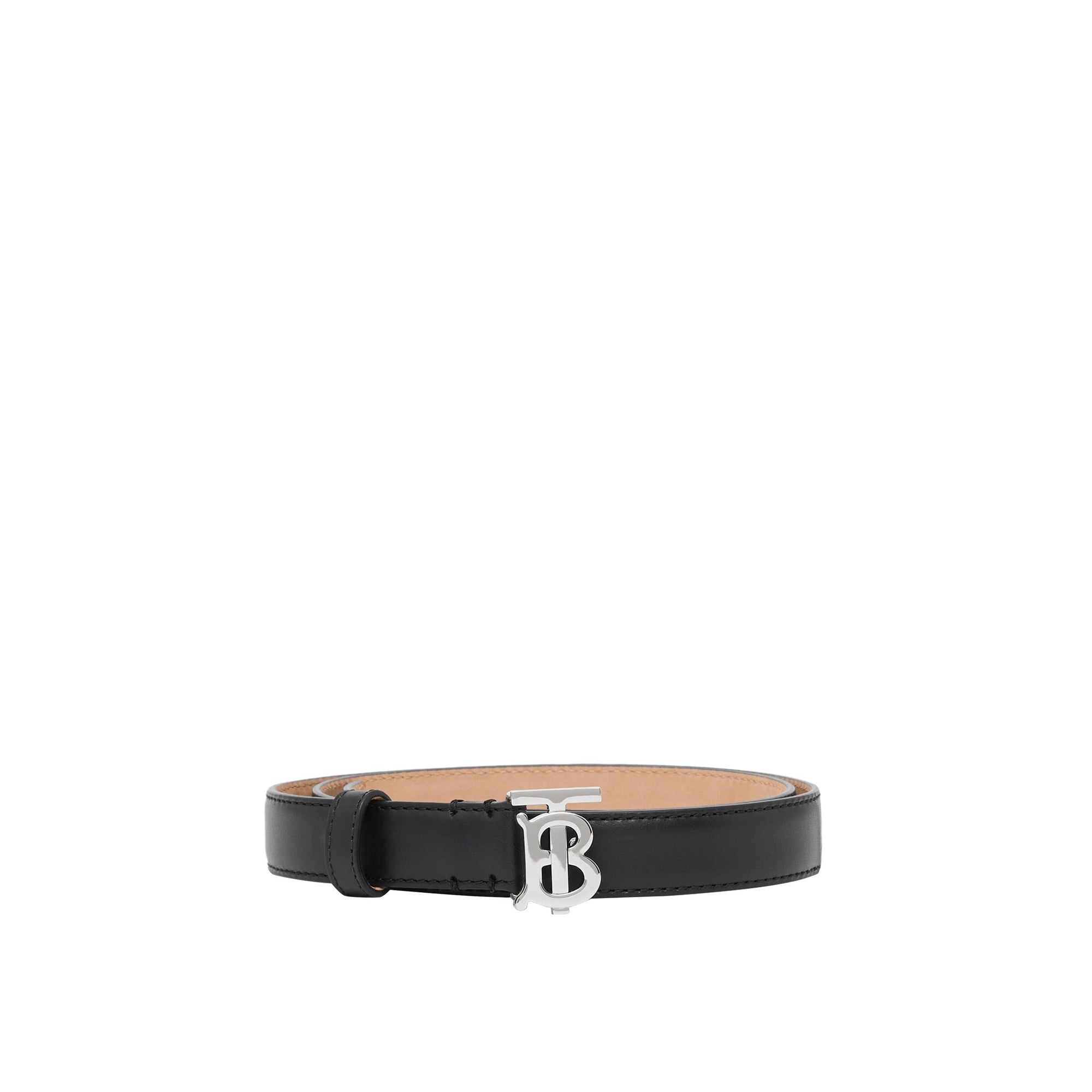 Ceinture en cuir Monogram fine - Black & Palladiom