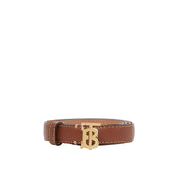 Ceinture en cuir surpiqué Monogram - Tan & Light Gold