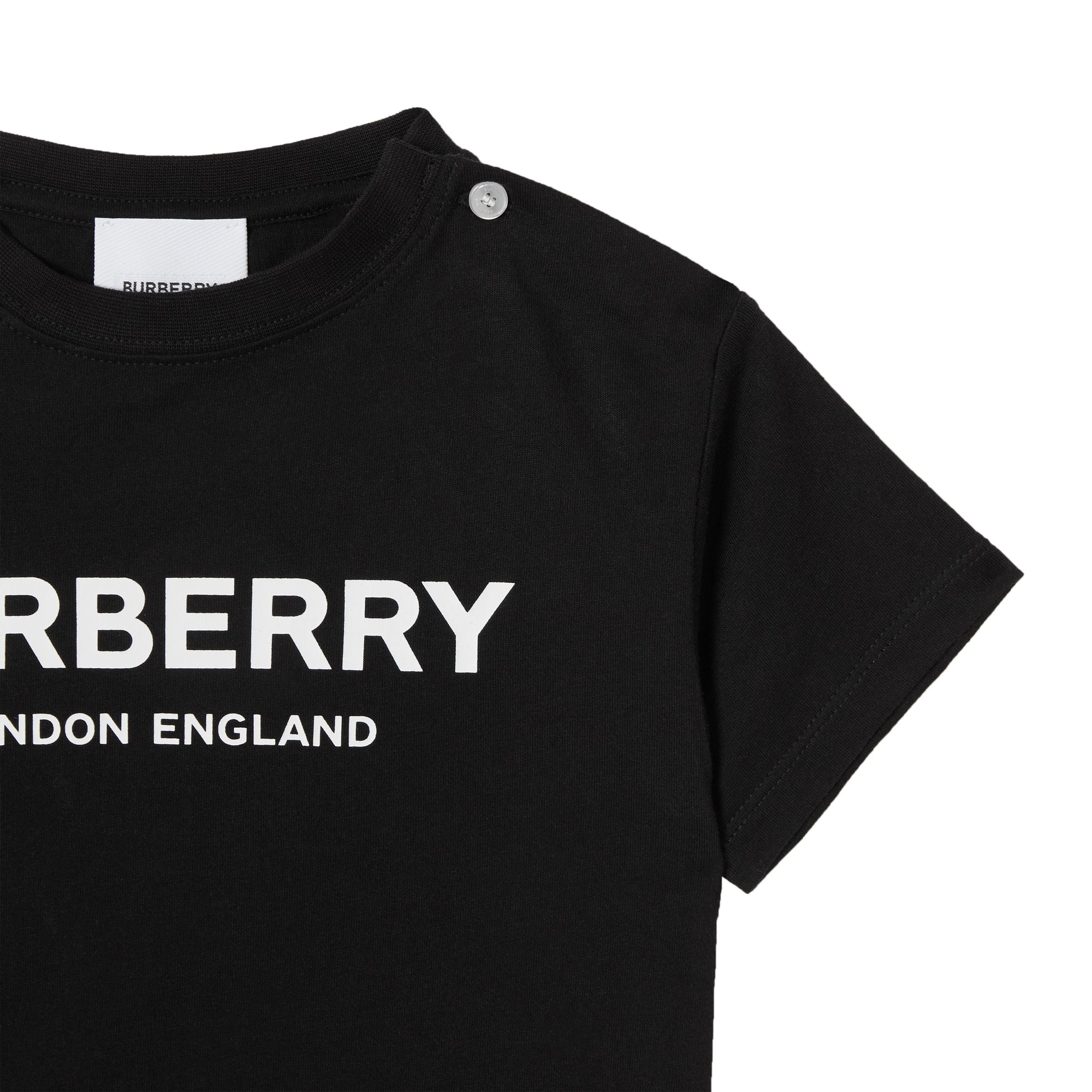 T-shirt bébé en coton avec logo - Black