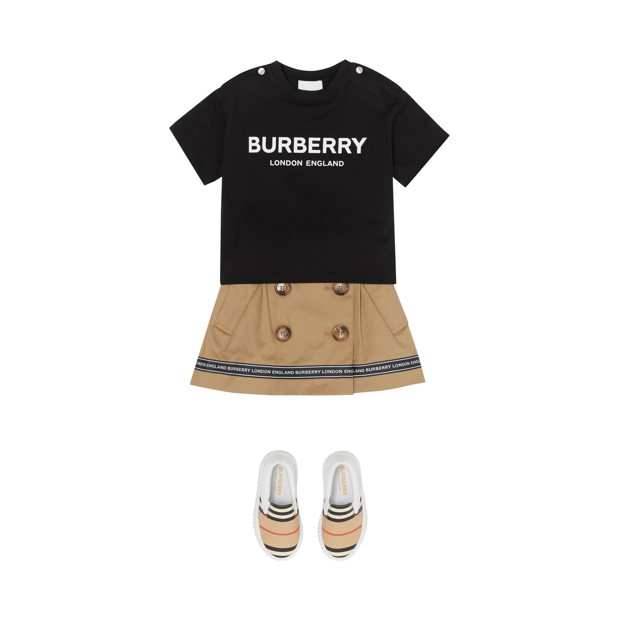 T-shirt bébé en coton avec logo - Black